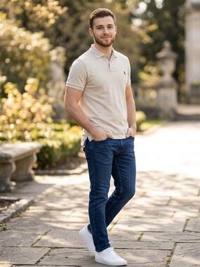 Polo by Ralph Lauren Men's Light Tan Polo Shirt